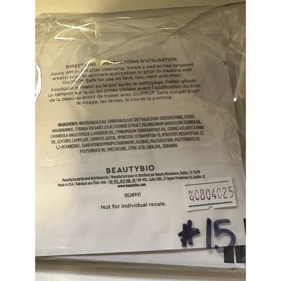 Beauty Bio BeautyBio - The Residue Eraser - 15 Daily Skin Travel Clarifying Pads - Picture 3 of 4